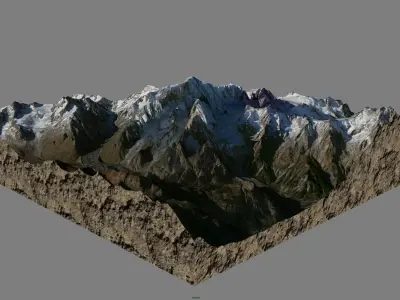 Mont Blanc 3D model