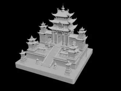  courtyard  pavilion 3D model
