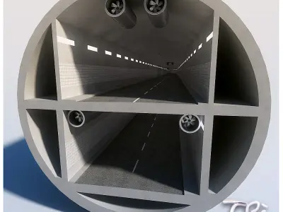 C TYPE TUNNEL SECTION 3D model