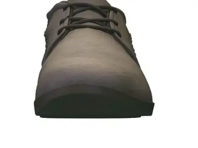 Cartoon High Poly Subdivision Grey Shoes Low-poly 3D model