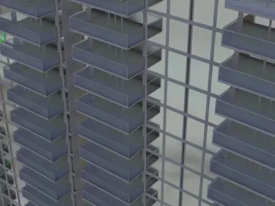 21 story Highrise building  Free 3D model