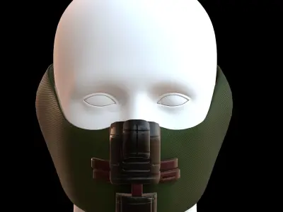 Gas mask helmet 3d model scifi Low-poly  Low-poly 3D model 206