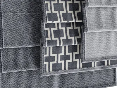 Roman blinds set 24 3D model