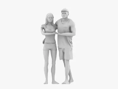 Young Couple 3D print model