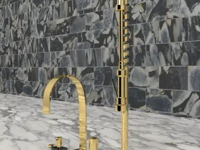 Gold Faucet 3D model