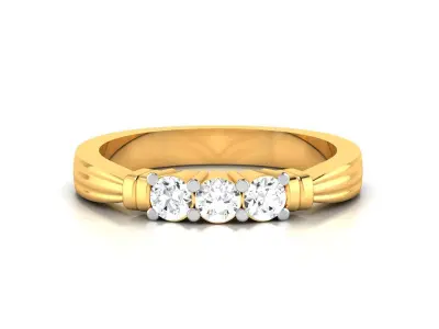 Solitaire Engagement Wedding Women Ring 3D print model 3