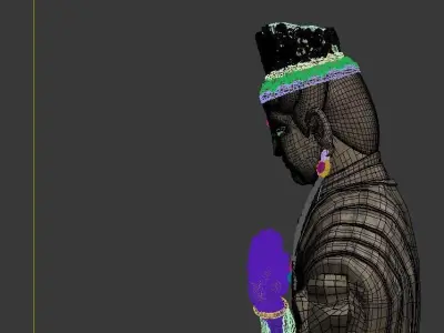 Game Model - Kasai Buddha Traces Forest statue 02 3D model