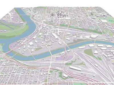 Cityscape Kansas City United States 3D model