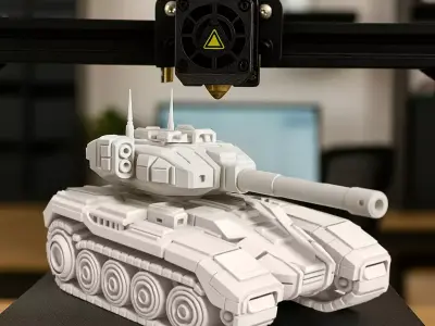 Tank STL 3D Printable Battle Combat Tank 3D print model