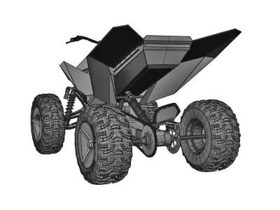 Tesla cyberquad ATV 3D model