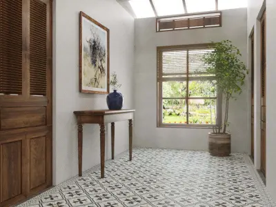 Vintage Interior  Low-poly 3D model