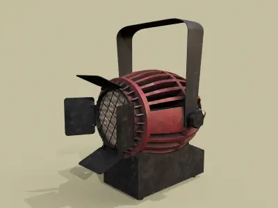 Old hand lantern Low-poly 3D model