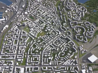 Murmansk - 3D City Model Low-poly 3D model