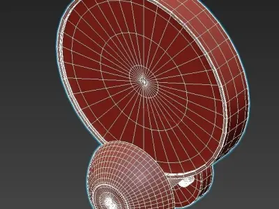 miami round wall light - gold 3D model