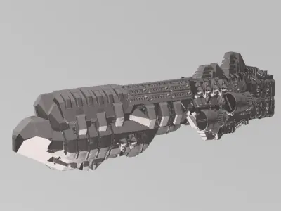 FLEET CORE- 01 FED UNION BATTLESHIP 3D print model