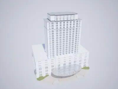 Neo Classic Hotel Building 3D model