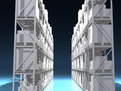 Depot shelves 3D model