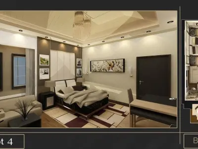 interior bedroom design  3D model