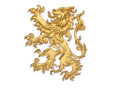 Heraldry Lion 02 3D print model