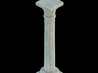 Gothic window pillars 3D model