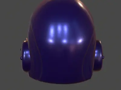 Gas mask helmet 3d model scifi Low-poly  Low-poly 3D model 188