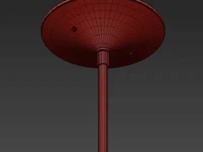 Globe three pendant lights with glass shades 3D model