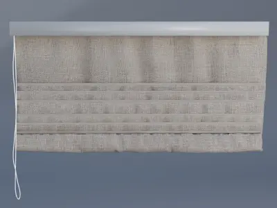 Curtain Low-poly 3D model 17