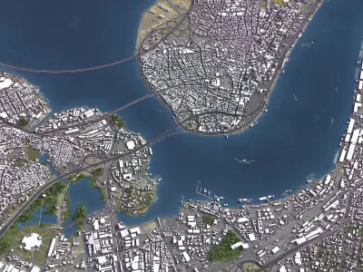 Lagos - 3D City Model Low-poly 3D model