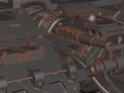 Tower lego machine gun 3D model