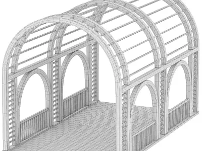 Walk Way Shade 02 3D model