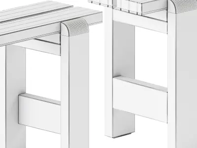 Hay Weekday Bench L111 3D model