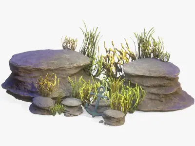 Coral Reef Stylized 3D model