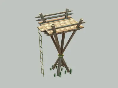 Watch Tower - Low poly Low-poly 3D model