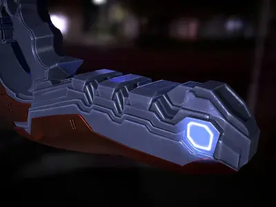 Needler weapon with spikes Low-poly 3D model