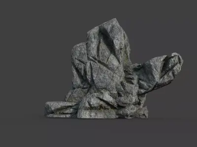 Cliff Rock 2-5 Low-poly 3D model
