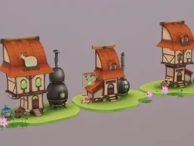 Potion Shop Low-poly 3D model