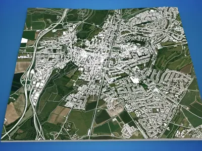 Cityscape Chichester Great Britain 3D model