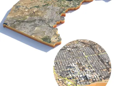 Sacramento city in California USA 3D model