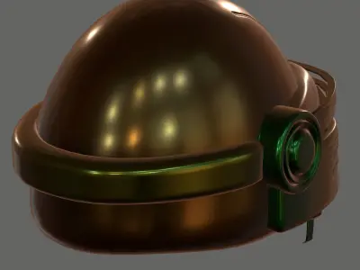 Gas mask helmet 3d model scifi Low-poly  Low-poly 3D model 320