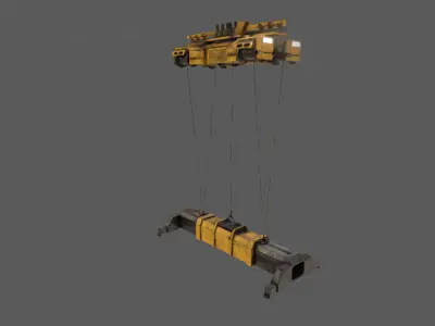 Container crane Low-poly 3D model