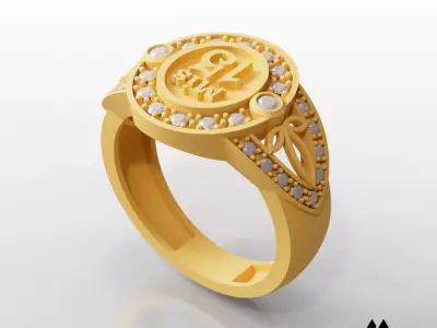 15 Years RING 3D print model