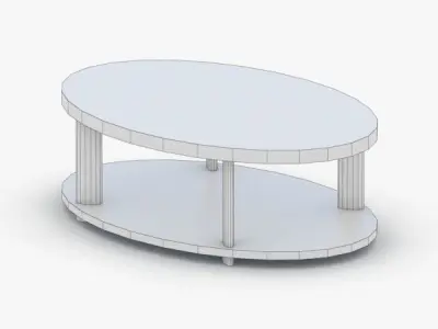 0348 - Coffee Table Low-poly 3D model