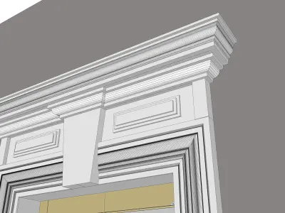 Classic window frame 3D model
