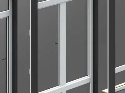 UPVC window with frame Free 3D model