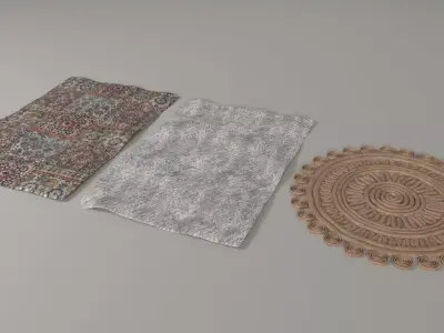 Carpets rug on table Free 3D model