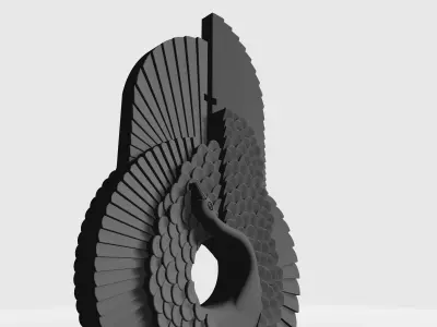 swan monument 3D model