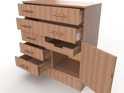 commode 19 Low-poly 3D model