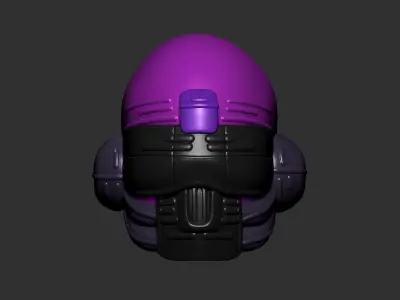 helmet high poly sculpt 3d printable 3D model 21