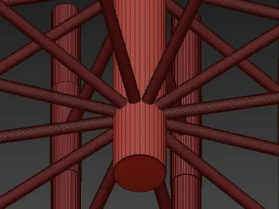 Wide chandelier 3D model purchase