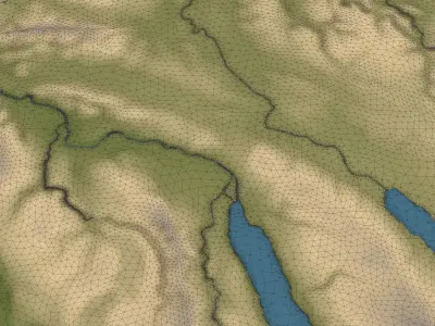 Zurich Low-poly 3D model